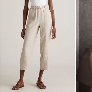 Quince 100% European Linen Pants Golden Brown